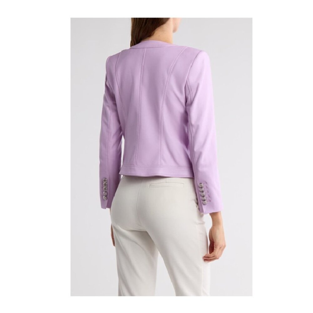 Veronica Beard Ozuna Faux Leather Crop Jacket - Picture 6 of 15